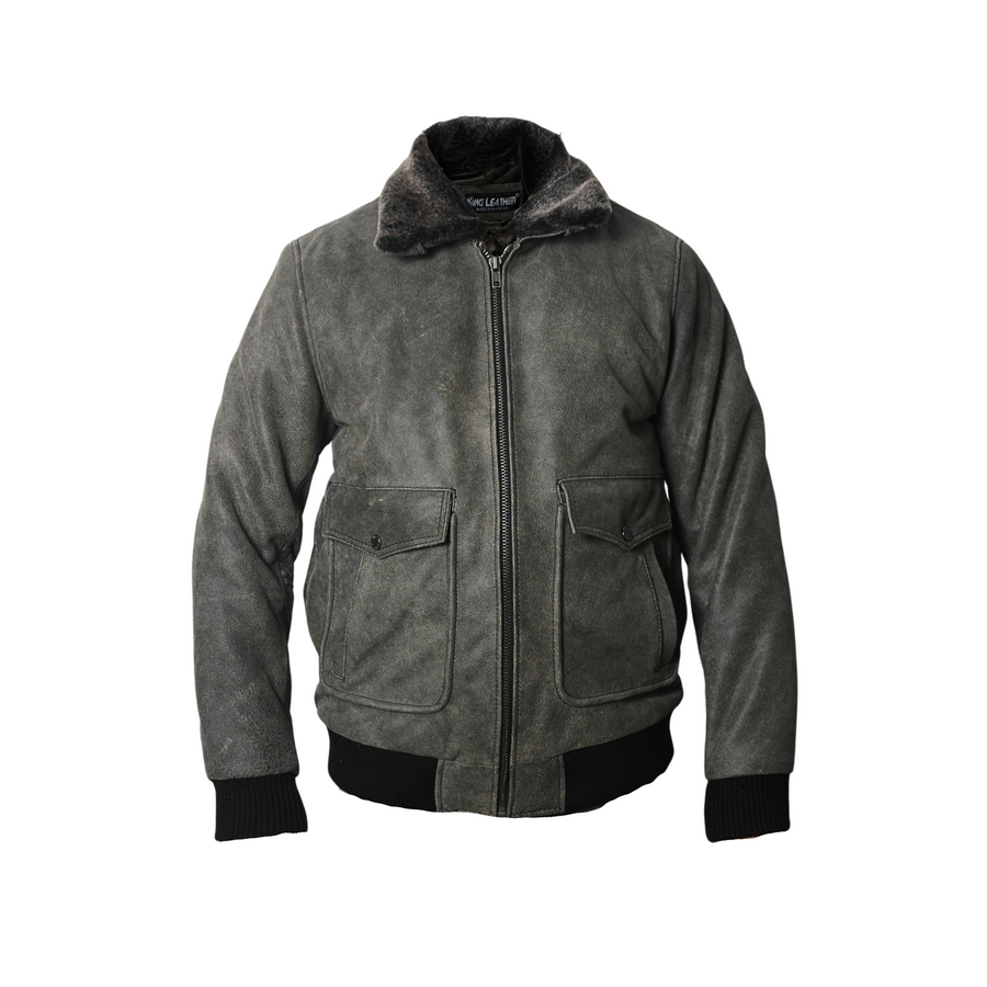 Vanguard - Antique Grey Buffalo Leather Jacket