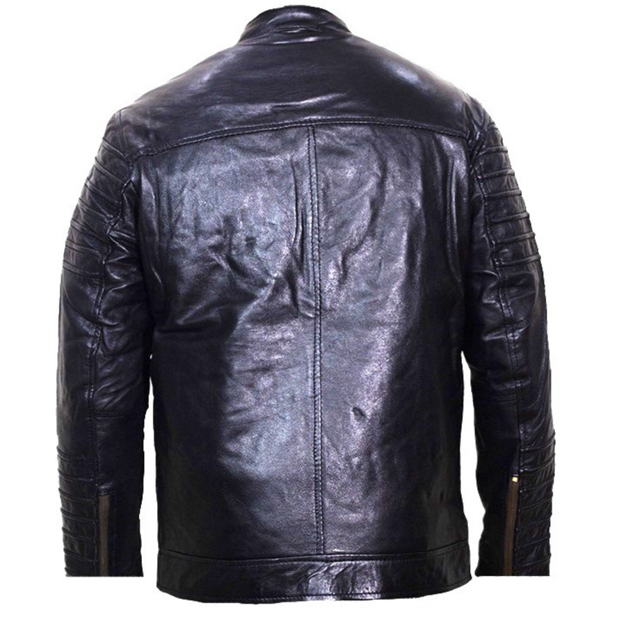 Mashall - Slim Fit Adjustable Leather Jacket