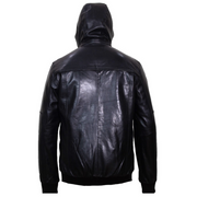 Veccaro - Slim Fit Bomber Jacket with Detachable Hood