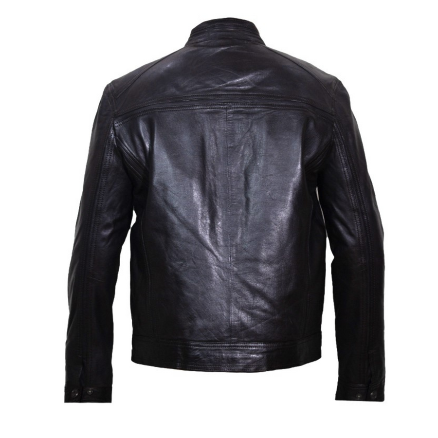 Trudeau - Super Short Body Fitted Leather Jacket