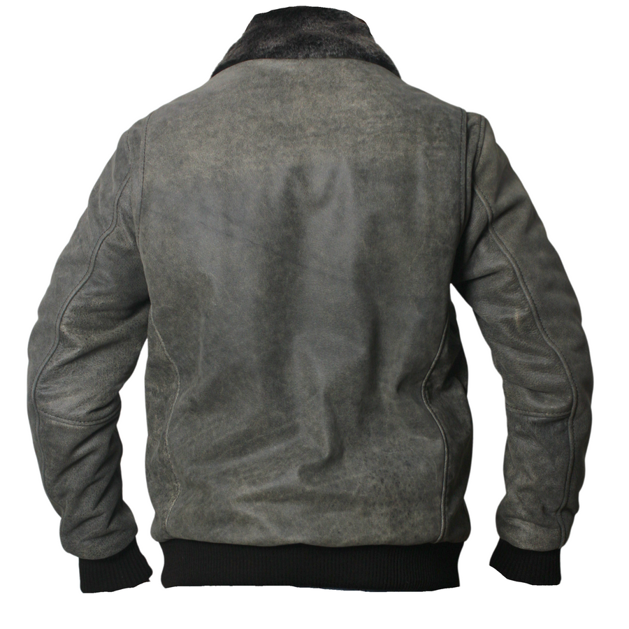 Vanguard - Antique Grey Buffalo Leather Jacket