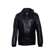 Veccaro - Slim Fit Bomber Jacket with Detachable Hood