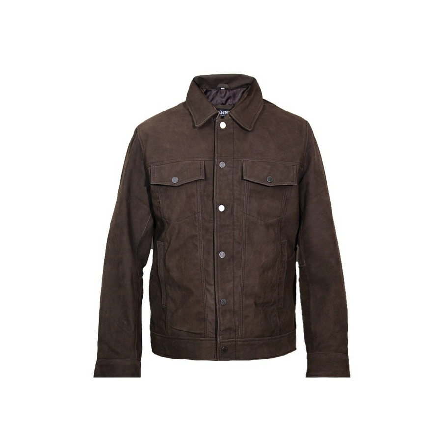 Timothee - Levi's Style Double Pocket Nubuck Leather Jacket