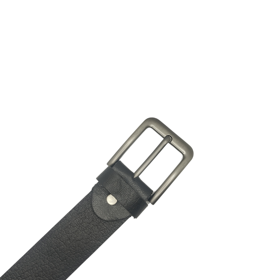 Orbit - Textured Elegance Black Leather Belt