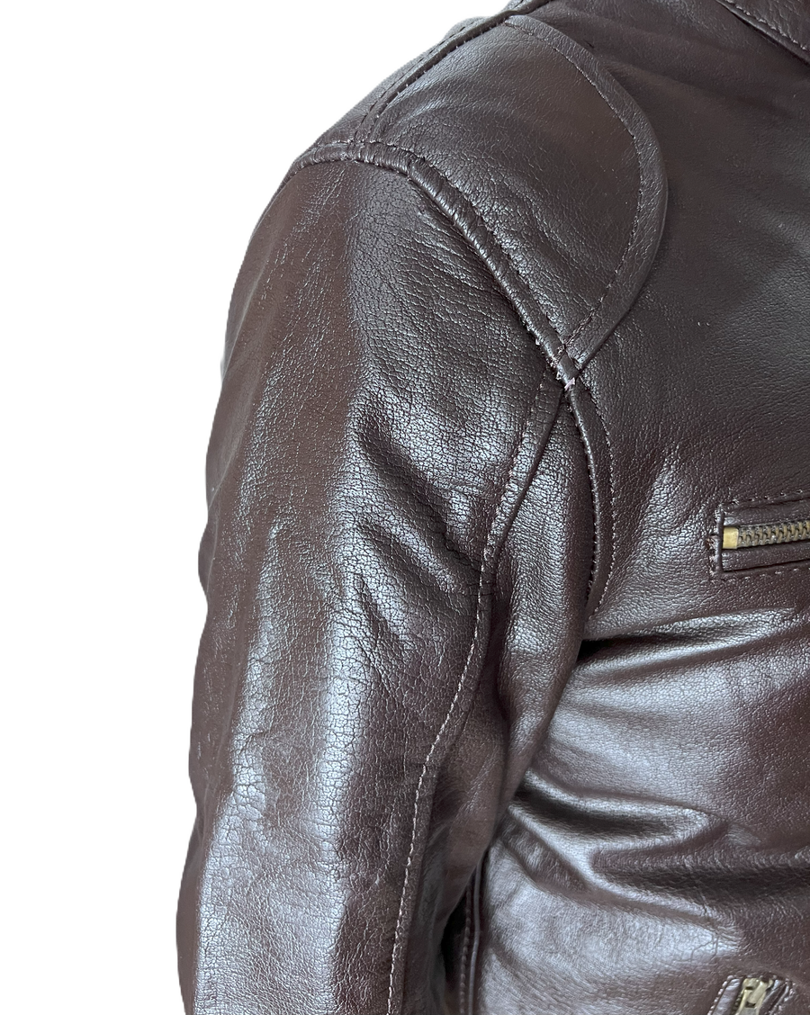 Bad boy - Slim Fit Multi-Zipper Leather Jacket