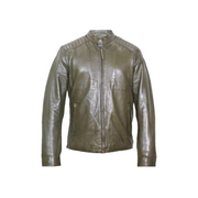 Carrera - Shoulder Stripe Regular Fit Leather Jacket